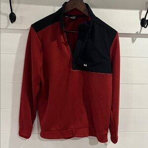 Under Armour Red and Black Quarter-Zip